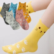 5 Pairs Cute Cat Women's Socks $13.99 (Reg. $25) - 25.7K+ FAB Ratings!...
