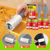 500 Sheets Extra Sticky Lint Rollers $14.98 (Reg. $22) - 3¢/Sheet - Includes...
