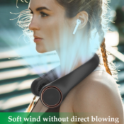Bladeless 4000mAh Portable Neck Fan with LED Lighting $16.09 After Coupon...