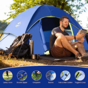 GLADTOP 1/2/3 Person Waterproof Camping Tent $25 After Coupon (Reg. $50)...