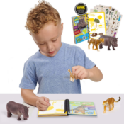 11-Piece National Geographic Kids' Animal Activity Journal Book with Toy...