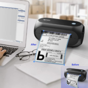 Create a clear and detailed product label with this Label Printer for Shipping...