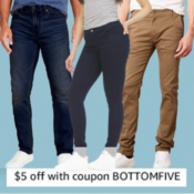 Men's & Women's Multi-Packs Chinos and Jeans from $15.99 After Code...