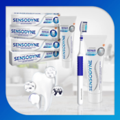 4-Count Sensodyne Whitening Repair and Protect 3.4-Ounce Toothpaste as...