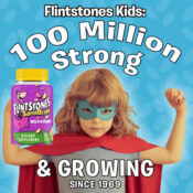 TWO Bottles 90-Count Flintstones SuperBeans Kids' Multivitamin Jelly Bean...