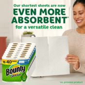 16 Family Rolls Bounty Quick-Size Paper Towels as low as $33.68 After Coupon...