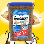 TWO 16 oz. Tub Temptations MixUps Crunchy and Soft Cat Treats as low as...