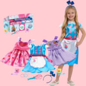 20-Piece Disney Junior Alice’s Wonderland Bakery Dress Up Set with Trunk...