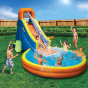 21-Feet The Plunge Inflatable Outdoor Backyard Water Slide Splash Toy $200...