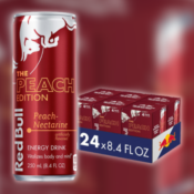 24-Pack Red Bull Peach Edition Energy Drink as low as $32.36 (Reg. $64)...