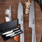 Take your cooking to a new level with 3-Piece Chef Knife Set German High...