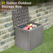 Today Only! 31 Gallon Indoor and Outdoor Storage Box $44.99 Shipped Free...