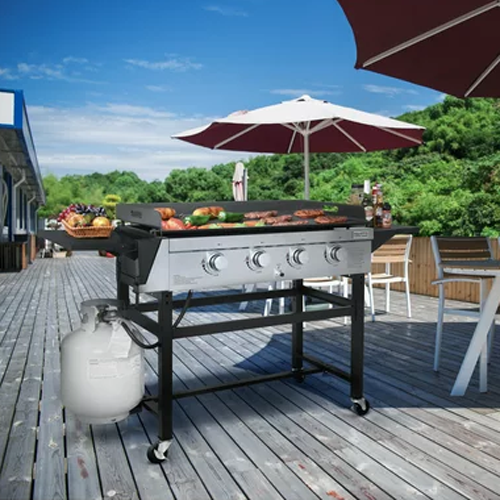36Inch Royal Gourmet 4Burner 52000BTU Propane Gas Grill Griddle with