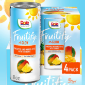 4-Pack Dole Fruitify Glow Pineapple & Mango Juice with Turmeric as low...