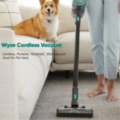 Today Only! 450W 24Kpa Suction Cordless Vacuum Cleaner with HEPA Filter...