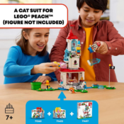 494-Piece LEGO Super Mario Cat Peach Suit and Frozen Tower Expansion Set...