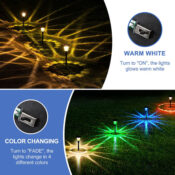 6-Pack Color Changing Solar Pathway Lights $19.79 After Code + Coupon (Reg....