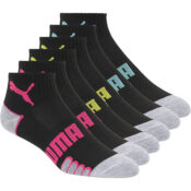 6-Pack PUMA Women's Quarter Crew Socks (Black) $8.82 (Reg. $18) - $1.47...