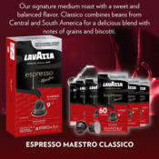 60-Pack Lavazza Espresso Maestro Classico Medium Roast Capsule $17.50 After...