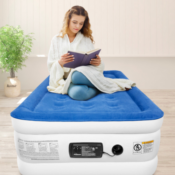 Today Only! Air Mattress with ComfortCoil Technology & Internal High...