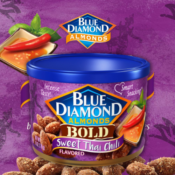 FOUR 6-Oz Cans Blue Diamond Almonds Sweet Thai Chili Flavored Snack Nuts...