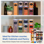 Chef's Path 14-Count Food Container Set w/ Easy Snap Lids, Labels, Marker,...