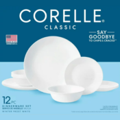 12-Piece Corelle Winter Frost Dinnerware Set $29.64 (Reg. $33)