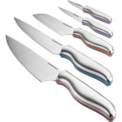 Cuisinart 10-Piece Classic Stainless Color Band Knife Set, Metallic $19.99...