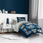 Disney 6-Piece Star Wars Grogu Baby Yoda Reversible Comforter Set $20.96...