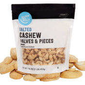 Happy Belly Cashew Halves & Pieces, Roasted & Salted, 16-Oz as...