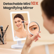 Achieve flawless makeup look with this Large Lighted Makeup Mirror for...
