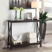 Oxford Console Table with Shelf, Espresso $46.98 Shipped Free (Reg. $113.60)...