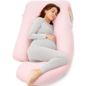 Pink U Shaped Full Body Maternity Pillow $48.44 Shipped Free (Reg. $89.99)...