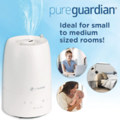 PureGuardian 1-Gallon Top Fill Cool Mist Ultrasonic Humidifier $45.07 After...