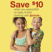Save $10 When you Spend $40 on Baby & Kids Clothing