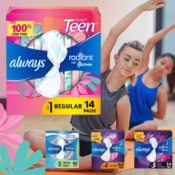 Save Big on Always Feminine Pads as low as $2.39/Pack when you buy 4 After...