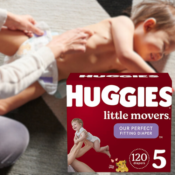 TWO Boxes of 120-Count Huggies Little Movers Size 5 Baby Diapers as low...