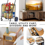 Today Only! Table, Utility Cart, Dividers and more from $9.99 (Reg. $16.99)...