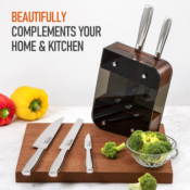 Cut like a pro with Topfeel 6-Piece Knife Set with Block for just $27.50...