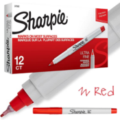12-Count Sharpie Ultra Fine Permanent Markers, Red $4.04 Shipped Free (Reg....