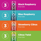 12-Count Sparkling Ice +Caffeine Variety Pack as low as $9.21 Shipped Free...