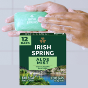 12-Pack Irish Spring Aloe Mist Bar Soap $5.67 (Reg. $13.74) - $0.47/3.7-Oz...