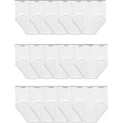 15-Pack Fruit of the Loom Men's Tag Free Classic White Cotton Briefs as...