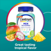 150-Count Centrum Men's Tropical Fruit Multivitamin Gummies $11.75 (Reg....