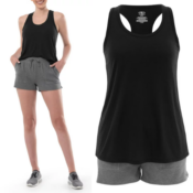 2-Piece Athletic Works Women's Active Tank and Shorts Set $6.99 (Reg. $13)...