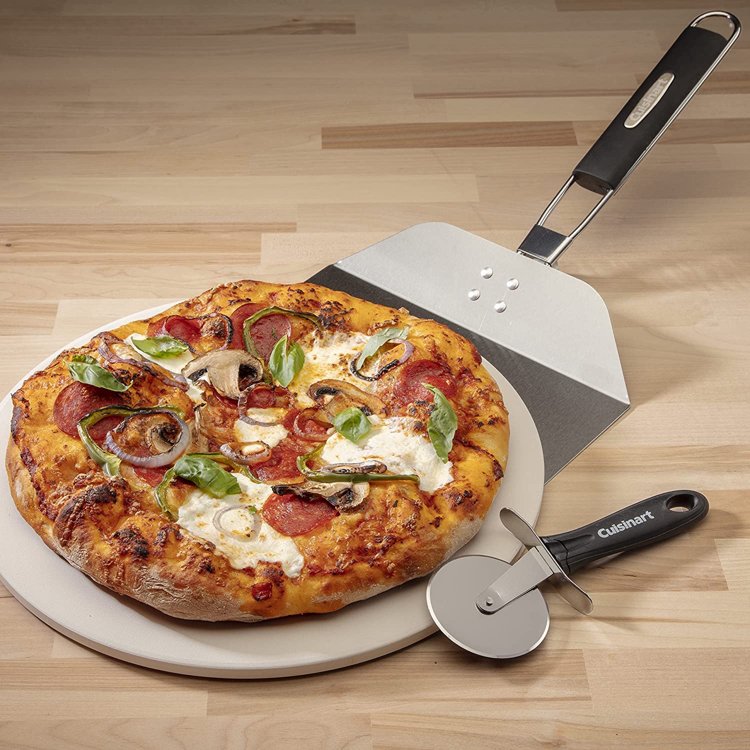 Cuisinart 3 Piece Stainless Steel Pizza Grilling Set 17 30 Reg 40 13 Inch Pizza Stone