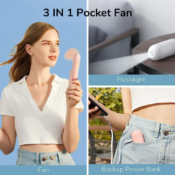 3-in-1 Handheld Fan with Power Bank and Flashlight $18 (Reg. $25) - 40.8K+...