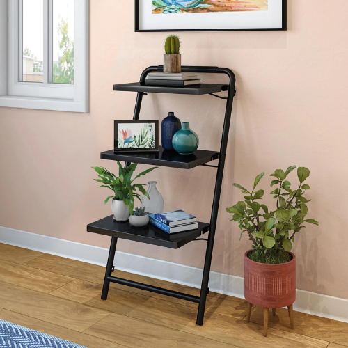 40" 3Tier Leaning Bookshelf (Black) 26.03 (Reg. 45.93) Fabulessly