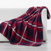 50x 60-inch Birch Trail Reversible Printed Sherpa Throw Blanket (Chester/Navy)...