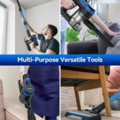 Experience the ultimate cleaning convenience with 6 in 1 Cordless Vacuum...